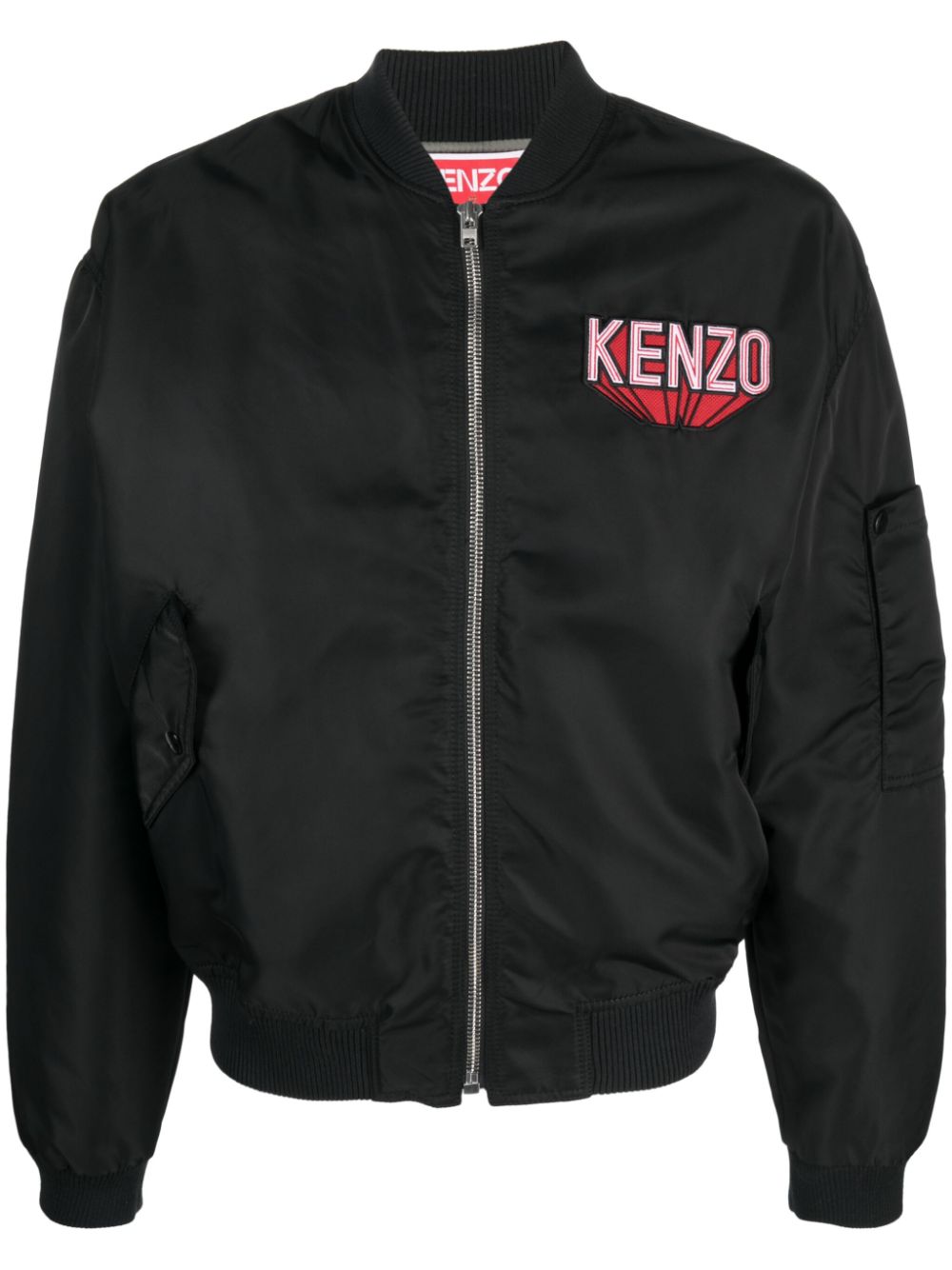 Kenzo Bomberjacke mit Logo-Patch - Schwarz von Kenzo