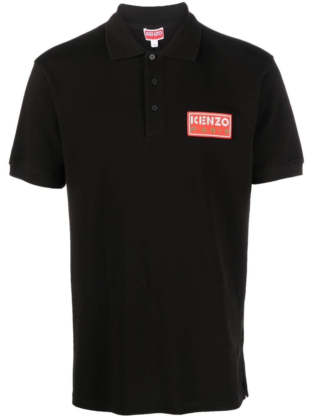 Kenzo Poloshirt mit Logo-Patch - Schwarz von Kenzo