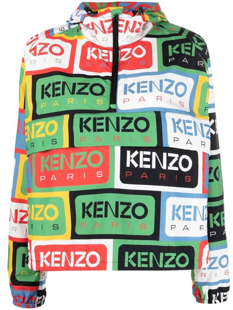 Kenzo Kapuzenjacke mit Logo-Print - Weiß von Kenzo