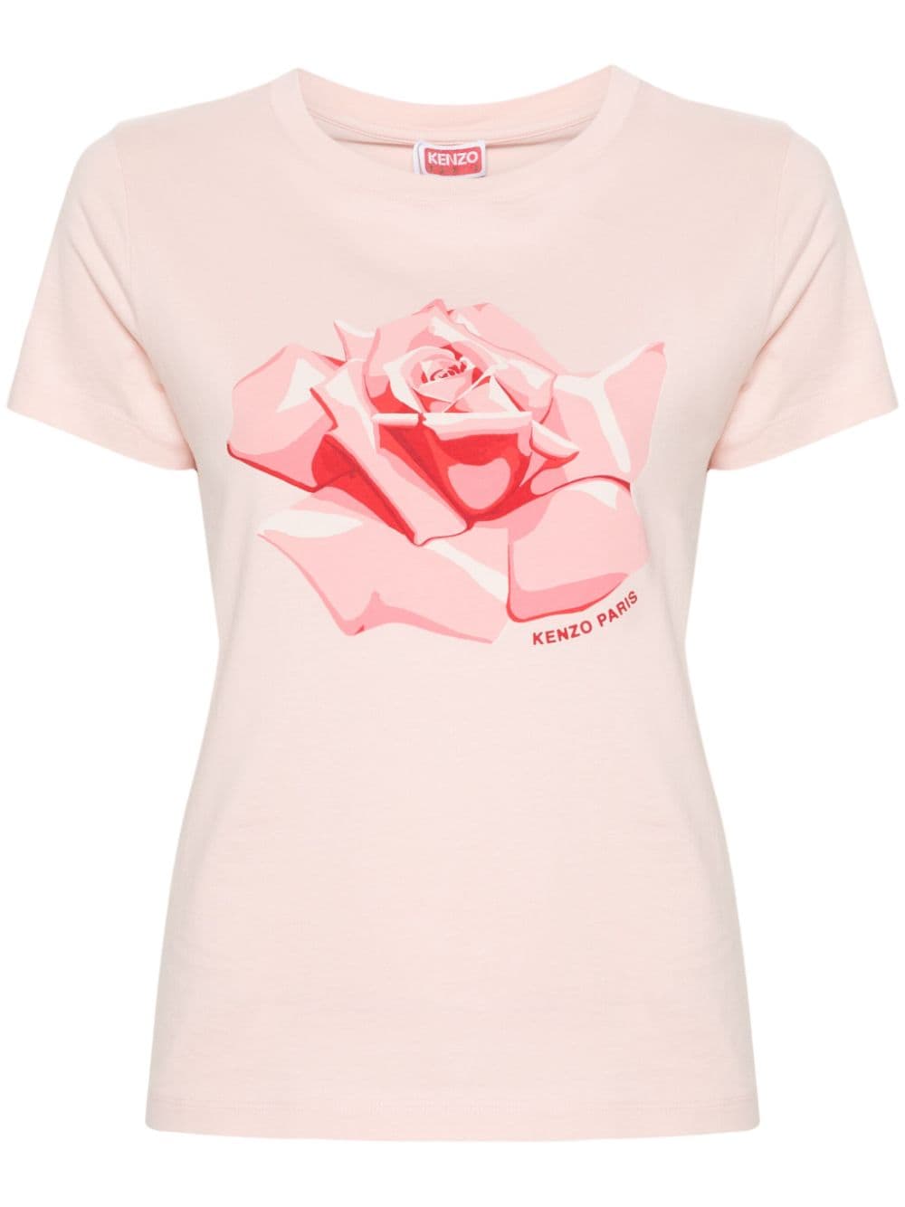 Kenzo T-Shirt mit Rosen-Print - Rosa von Kenzo