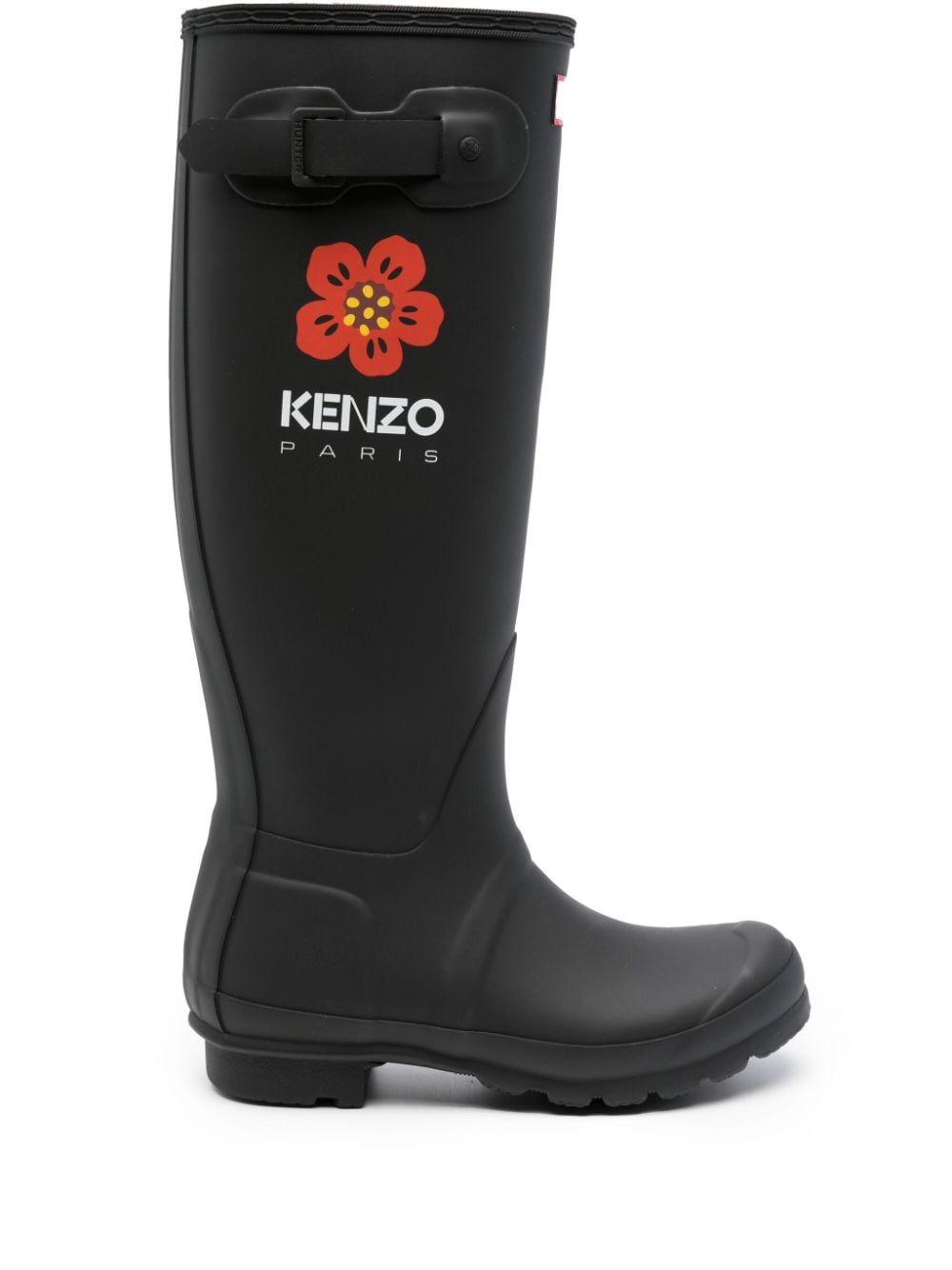 Kenzo x Hunter Boke Flower Stiefel 30mm - Schwarz von Kenzo