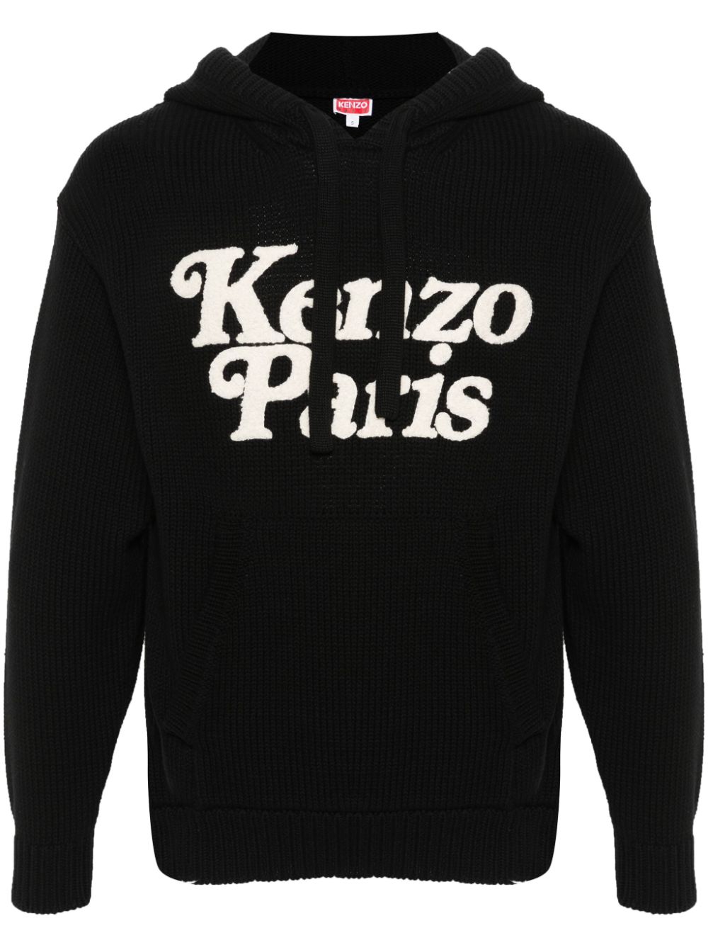 Kenzo x Verdy grob gestrickter Hoodie - Schwarz von Kenzo