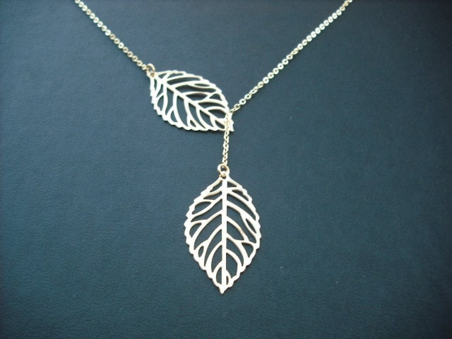 14 K Gold Gefüllt Kette - Grünen Lariat von KeoniDesign