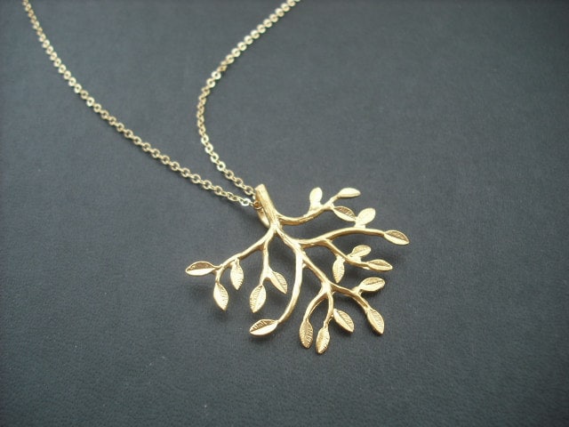 14 K Gold Gefüllt Kette - Mod Branch Halskette von KeoniDesign