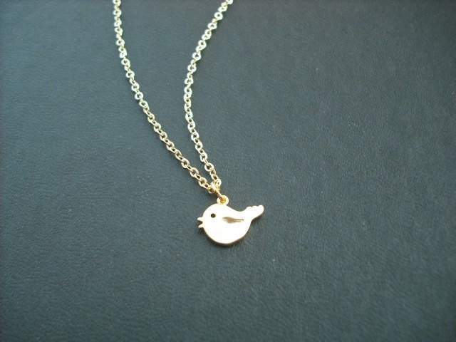 14K Gold Gefüllt Kette - Kleine Liebe Vogel Halskette von KeoniDesign