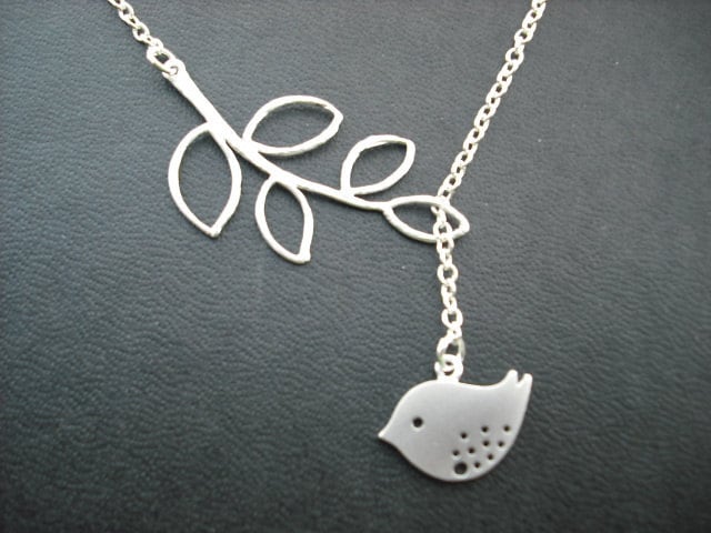 Fertig Auf Schiff-sterling Silber Kette-Süße Kleine Mod Birn-Lariat von KeoniDesign