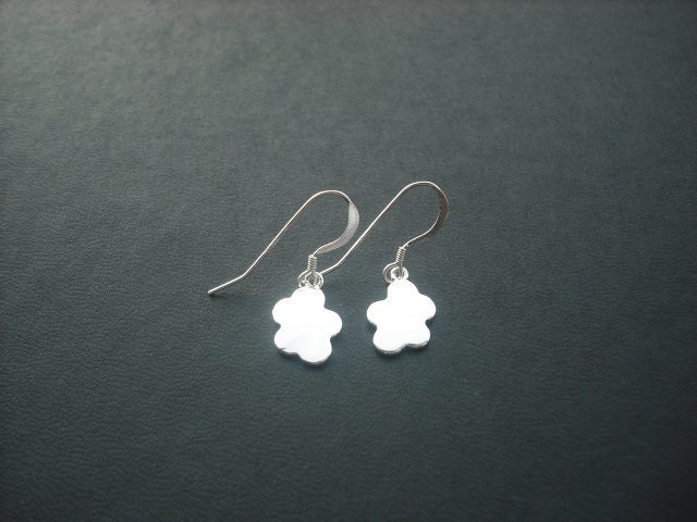 Linie Kunst Wolken Ohrringe - Sterling Silber Gefüllt Ohr Drähte von KeoniDesign