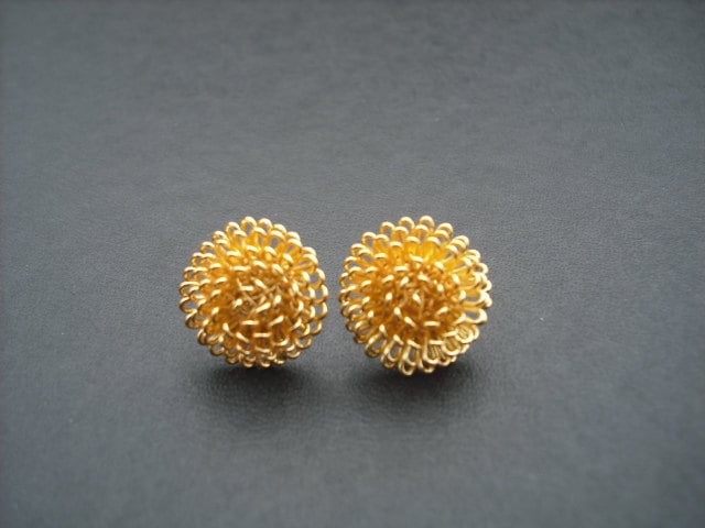 Löwenzahn-Ohrstecker - 16K Gold Vergoldet Und Sterling Silber Post von KeoniDesign