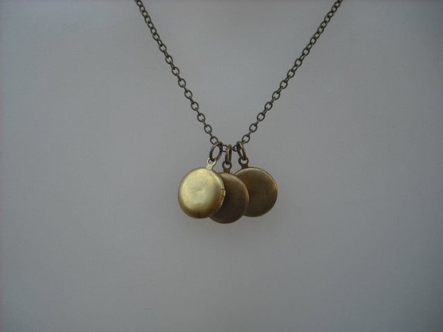 Mini-Medaillon Trio - Messing Antik von KeoniDesign