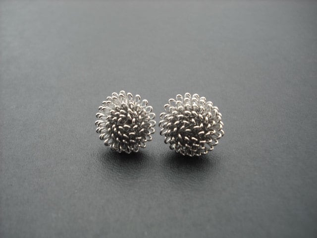 Pustezahn Ohrstecker - Weiß Vergoldet Und Sterling Silber Post von KeoniDesign