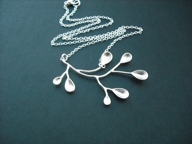 sterling Silber Kette - Große Vergoldet Einzigartige Branch Halskette von KeoniDesign