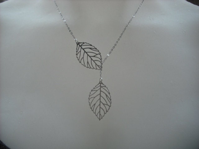 sterling Silber Kette - Grünen Lariat von KeoniDesign