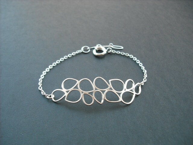 sterling Silber Kette - Lange Multi-Teardrop-Armband von KeoniDesign