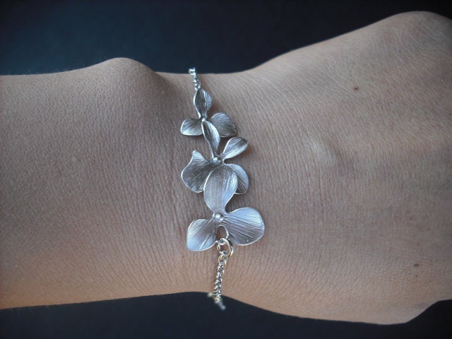 sterling Silber Kette - Orchidee Blüht Armband von KeoniDesign