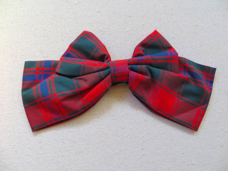 Vintage Big Ribbon, Bb "style, Ein Tartan Band, Rotes Made in Japan Vintage Big Ribbon, Bb "style, Ein Tartan Band, Rotes Made in Japan von KepaniOHana
