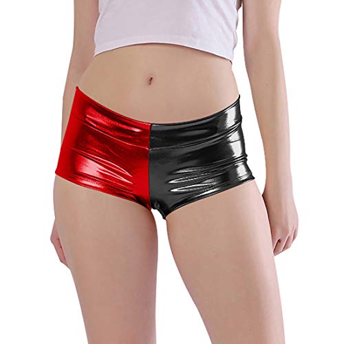 Kepblom Damen Glänzende Metallic Rave Booty Shorts Hot Pants Tanzhose - - Mittel von Kepblom