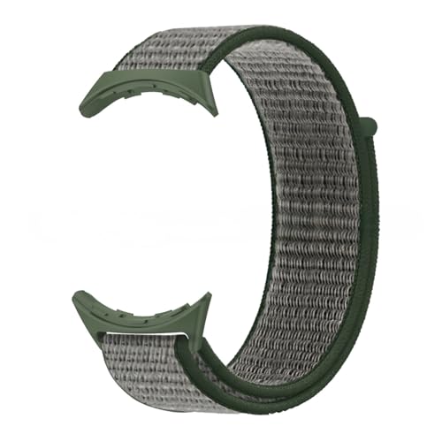 Kepuch Nylon Geflochtenes Klettband Kompatibel mit Google Pixel Watch 3 43mm - Frauen Männer Geflochtene Elastische Ersatz Schleife Band - Dunkeloliv von Kepuch