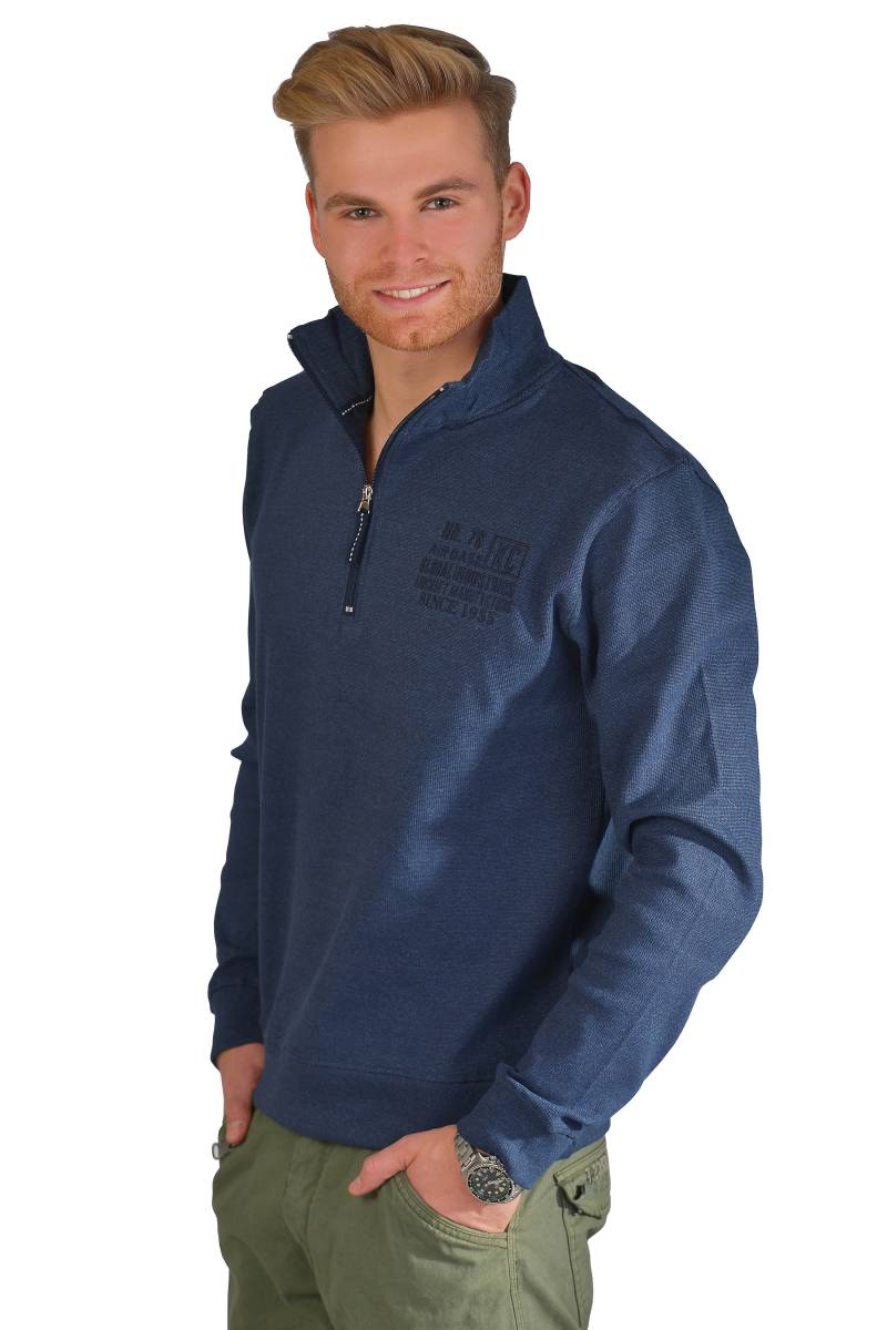 Kera Collection Pullover Troyer-Style blau von Kera Collection