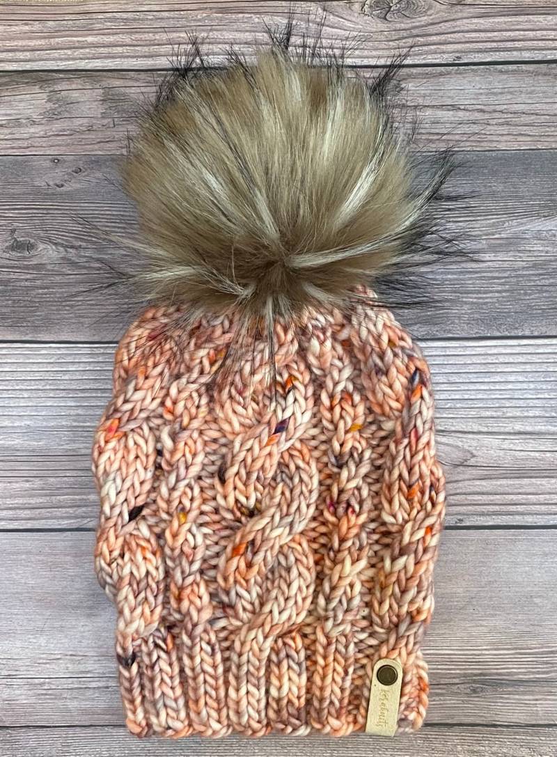 Merino Wolle Strick Willie Beanie von Keraknits