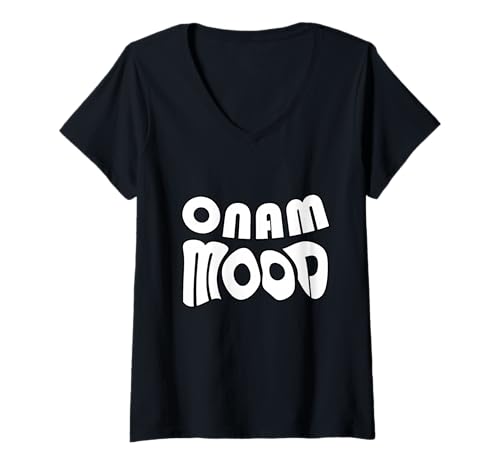 Damen Keralit Malayali Funny Onam Mood Malayalam Design T-Shirt mit V-Ausschnitt Damen Keralit Malayali Funny Onam Mood Malayalam Design T-Shirt mit V-Ausschnitt von Kerala Malayali
