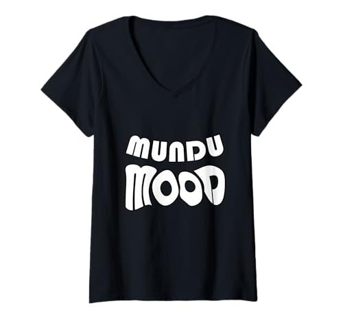 Damen Keralit Malayali Lustiges Mundu Stimmung Malayalam Design T-Shirt mit V-Ausschnitt Damen Keralit Malayali Lustiges Mundu Stimmung Malayalam Design T-Shirt mit V-Ausschnitt von Kerala Malayali