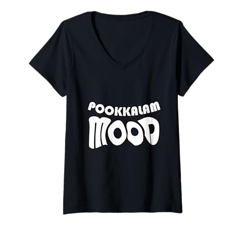Damen Keralit Malayali Lustiges Pookkalam Stimmung Malayalam Design T-Shirt mit V-Ausschnitt Damen Keralit Malayali Lustiges Pookkalam Stimmung Malayalam Design T-Shirt mit V-Ausschnitt von Kerala Malayali