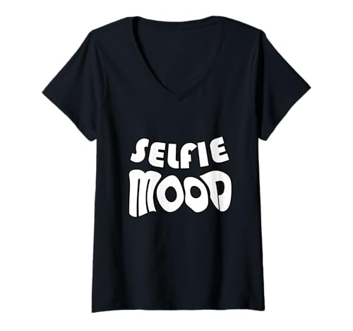 Damen Keralite Malayali Lustiges Selfie-Stimmung Malayalam-Design T-Shirt mit V-Ausschnitt Damen Keralite Malayali Lustiges Selfie-Stimmung Malayalam-Design T-Shirt mit V-Ausschnitt von Kerala Malayali