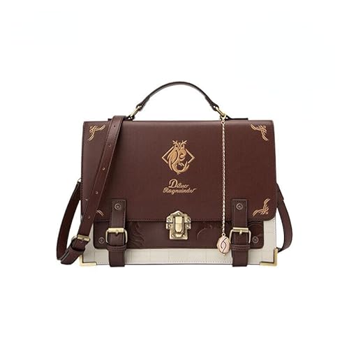 Keraldinv Anime Impact Diluc Ragnvindr PU Messenger Bag Backpack Satchel Messenger Bag Lederbekleidung Braun von Keraldinv