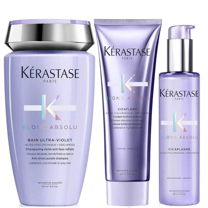 Kérastase Blond Absolu Ultraviolet Shampoo, Conditioner and Treatment Routine for Brightening Blonde Hair von Kerastase