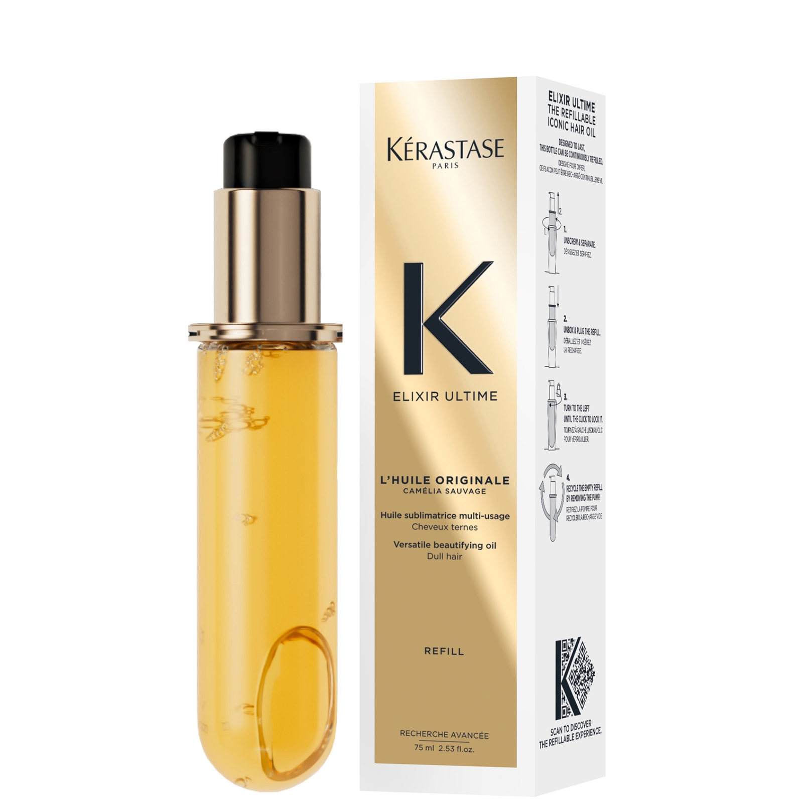 Kérastase Elixir Ultime L'Huile Originale Haaröl 75 ml Nachfüllpackung von Kerastase