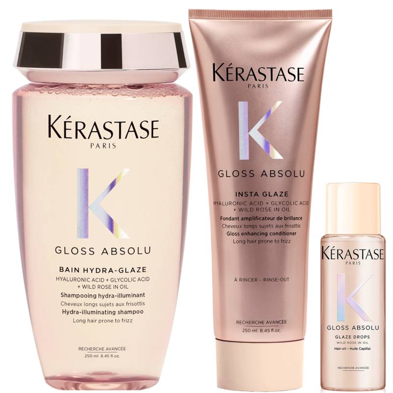 Kérastase Gloss Absolu Shampoo 250ml and Conditioner 250ml with Mini Deluxe Glaze Oil Drops 15ml von Kerastase