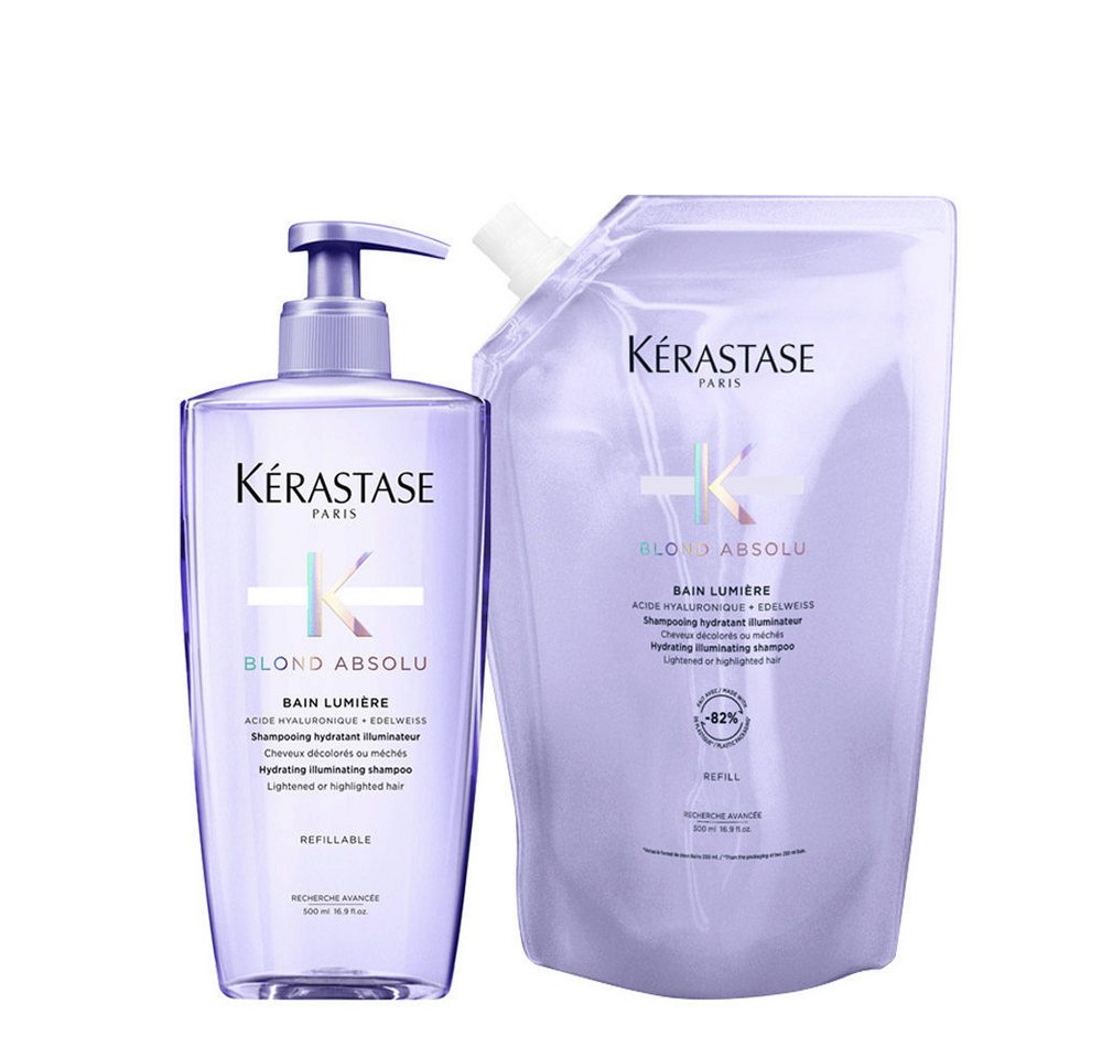 Kérastase Haarpflege-Set Kerastase Blond Absolu Bain Lumière Refill Set 2x500ml, 1-tlg., Refill Set, reichhaltig von Kérastase