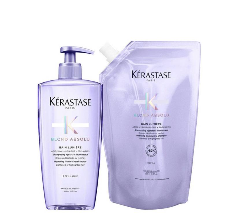 Kérastase Haarpflege-Set Kerastase Blond Absolu Bain Lumière Refill Set 2x500ml, 1-tlg., Refill Set, reichhaltig von Kérastase