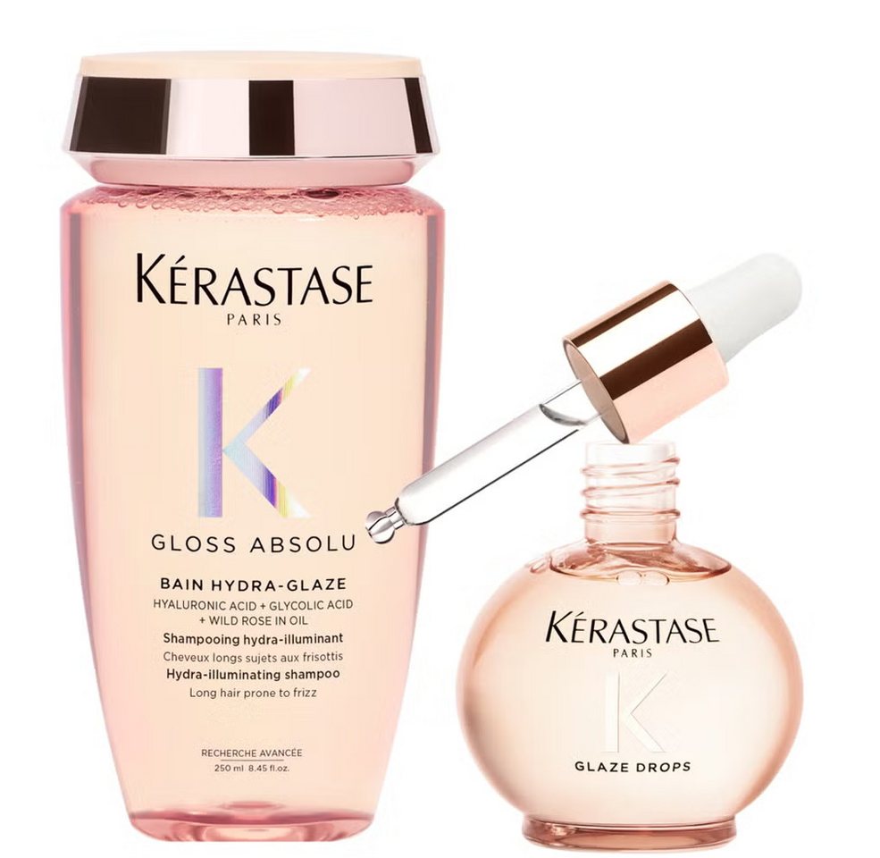 Kérastase Haarpflege-Set Kérastase Gloss Absolu 2er Set Shampoo & Glaze Drops Geschenkset, 2-tlg., Hochglanz von Kérastase