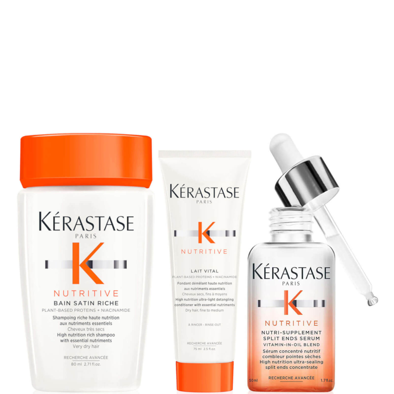 Kérastase Nutritive Nutri-Supplement Split Ends Serum For Dry Hair and Split Ends 50ml with Travel Size von Kerastase