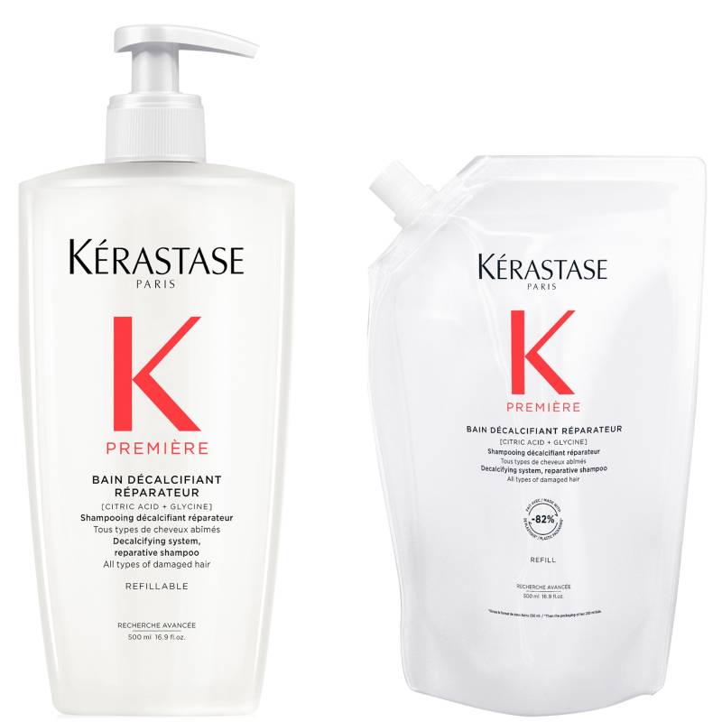 Kérastase Première Refillable Shampoo and Refill Pouch Duo for Damaged Hair with Pure Citric Acid and Glycine 500ml von Kerastase