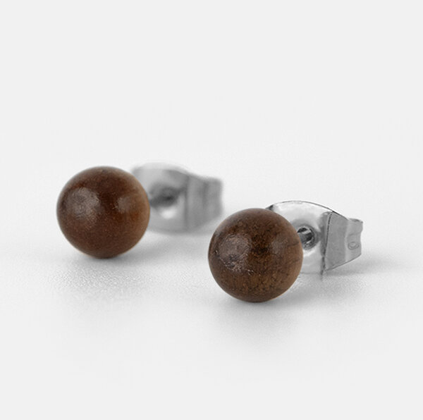Kerbholz Ohrring mit Perle aus Holz 'PEARL EARRING' // hochwertiger Edelstahl // von Kerbholz