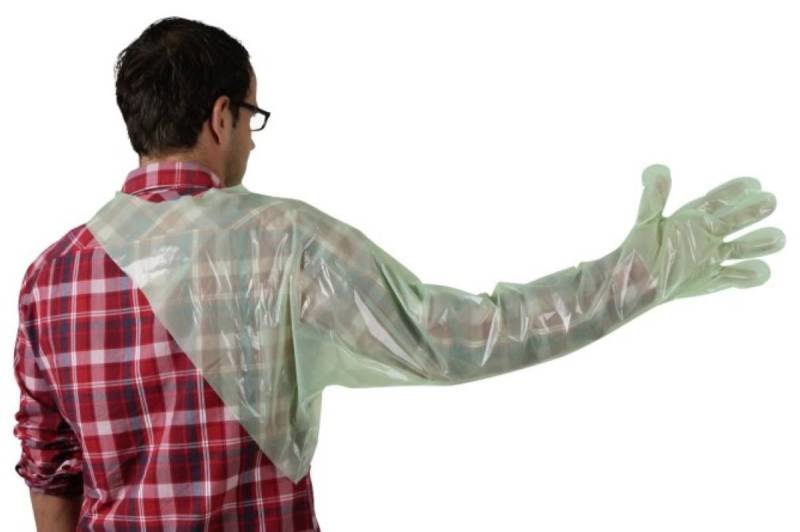 Kerbl Einweghandschuhe Veterinär-Einmalhandschuh mit Schultersch (Stück, 50) Extra lang 120 cm von Kerbl