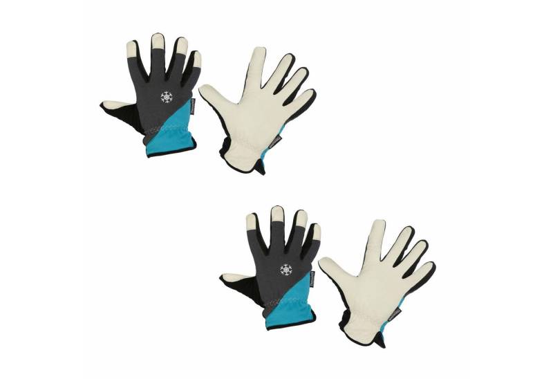 Keron Gartenhandschuhe 2 Paar Winterhandschuhe Polartex II Cr-frei gegerbt (2, Paar) elastischer Spandex-Handrücken von Keron