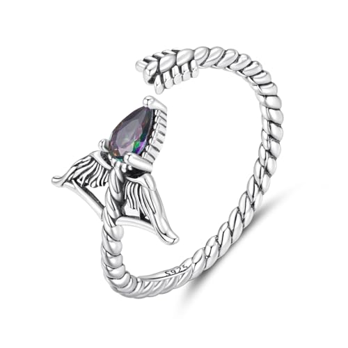 Kerraom Sagittariusr Ring 925 Sterlingsilber Verstellbar， Schützen Ring Astrologie Schmuck Geburtstagsgeschenk - 12 Sternzeichen Öffnungsring zum Stapeln von Kerraom