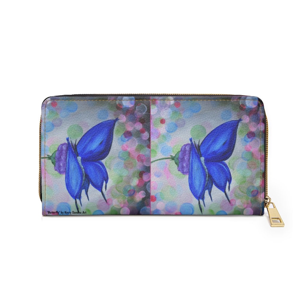 Butterfly - Zipper Wallet Gestaltet Von Einer Originalvorlage von KerrySandhuArt