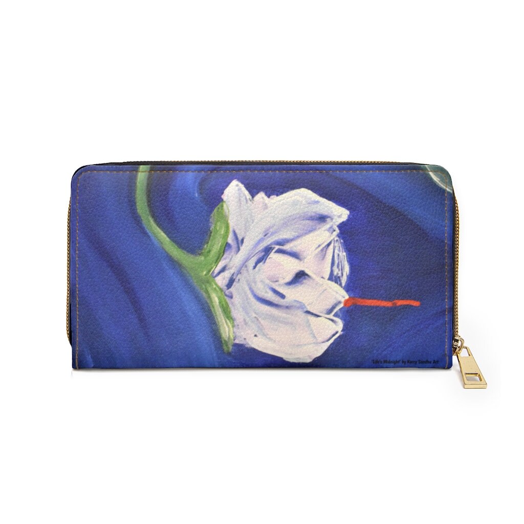 Life's Midnight - Zipper Wallet Gestaltet Von Originalkunstwerken von KerrySandhuArt