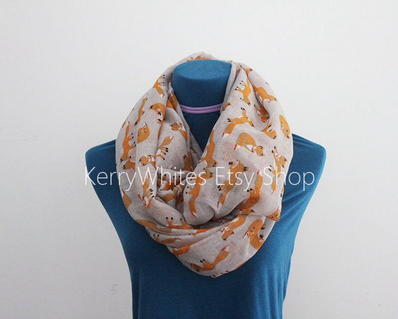 Fuchs Schal - Orange-Grau von KerryWhites