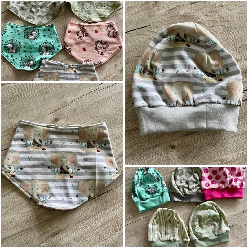 Handgenähte Baby-Mützen Und Baby-Tücher von KerstensHandarbeiten