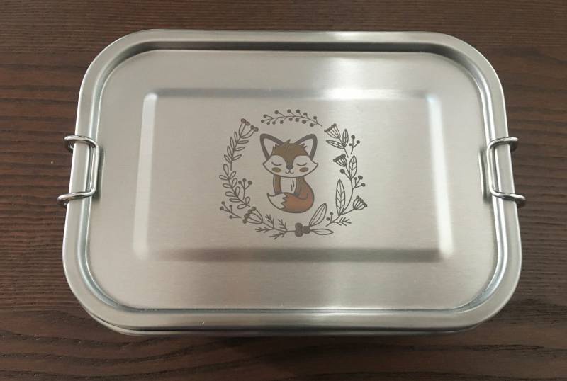 Brotdose Aus Edelstahl Mit Eigenem Namen/Bild | Personalisiert - 800 Ml von KeryxLaser