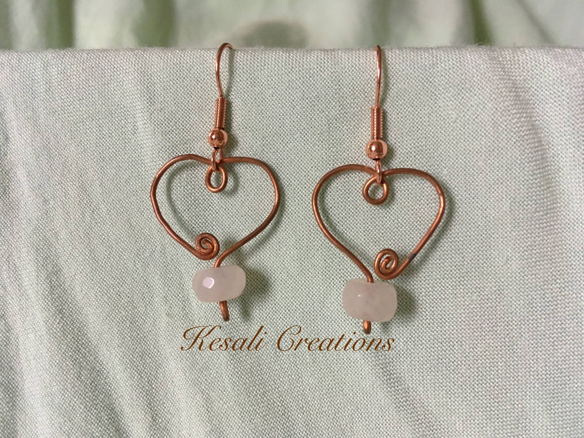 Tränendes Herz Blumen Ohrringe. Valentinstag Kupfer Tränendes Herz Blumen Ohrringe. Valentinstag Kupfer von KesalisCreations