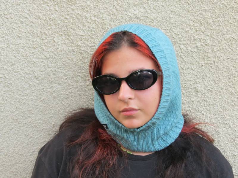 Kapuze Balaclava. Skimaske, Gesichtsmaske, Winterhelmmütze, Himmelblau Gestrickte Balaclava, Nackenwärmer, Vollgesichtsmaske, Warme Beanie von KesaneArt