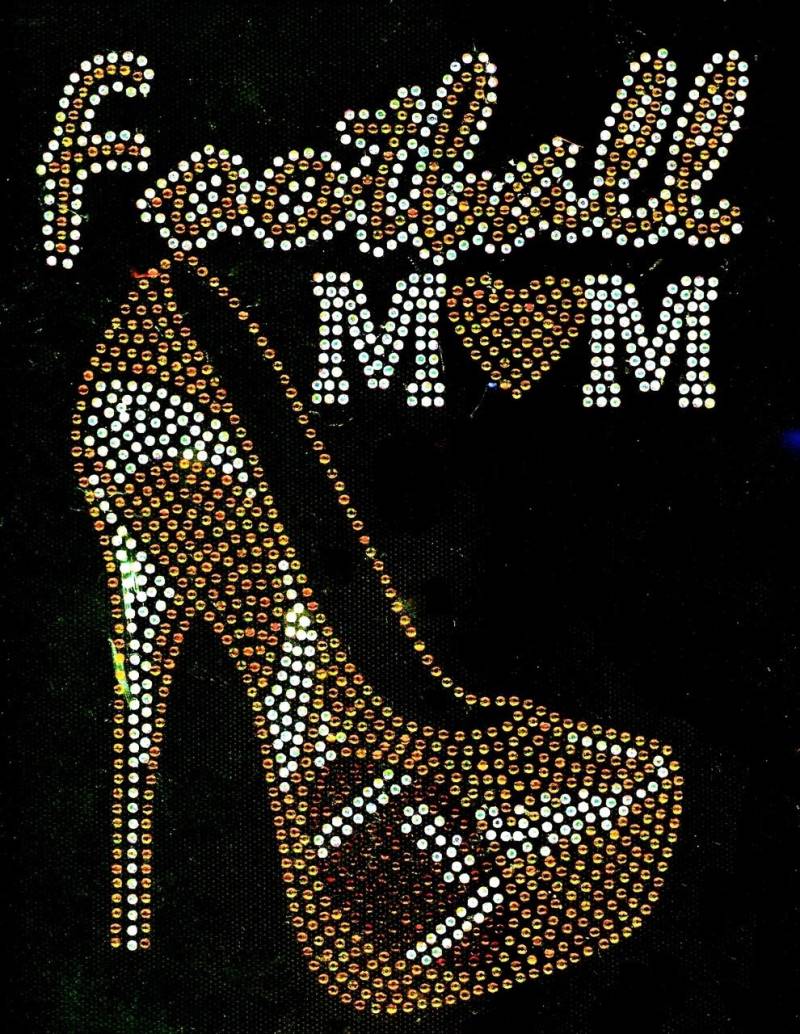 Fußball Mom Strass T-Shirt Fußball Mom Strass T-Shirt von KesiasKreations