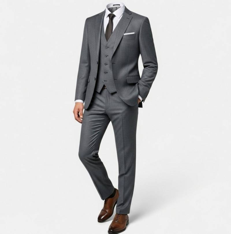 Keskin Collection Anzug 3-teilig Keskin Collection Anzug 3 teilig Schwarz Grau Dunkelblau Modern Fit (3 teiliges Set) 3 teilger Set von Keskin Collection