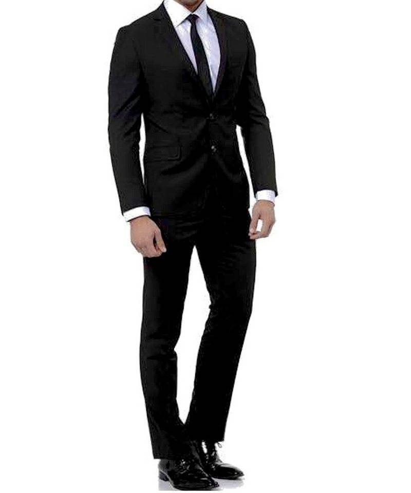 Keskin Collection Anzug Keskin Collection Herren Anzug Schwarz Regular Fit von Keskin Collection